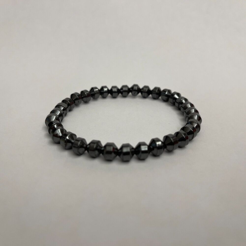 Hematite Black Stones‎ Beaded Beads Fashion Stretch Bracelet